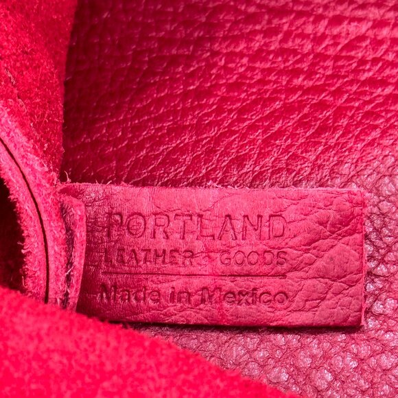 Portland Leather Goods Bucket Backpack Chili Red Excellent Condition main image 9